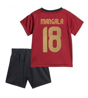 Belgien Orel Mangala #18 Hemmakläder Barn EM 2024 Kortärmad (+ Korta byxor)